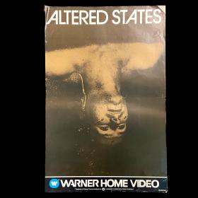 1980s Warner Home Video Poster - Altered States Ken Russell