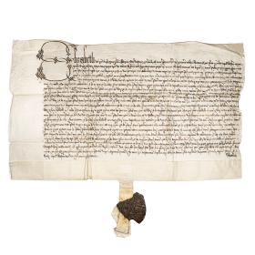 Rare and Impressive Antique Elizabethan Vellum Document