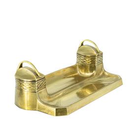 Antique WMF Art Nouveau Brass Inkstand
