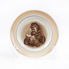 Antique WW1 Period Bruce Bairnsfather Staffordshire Plate