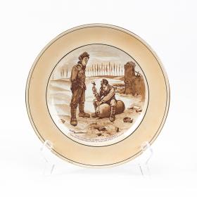 Antique WW1 Period Bruce Bairnsfather Staffordshire Plate