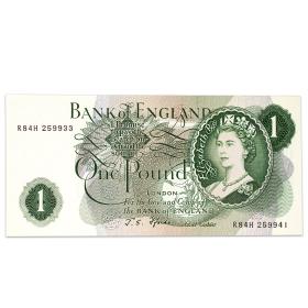 Rare £1 British Banknote Error of Mismatched Numbers