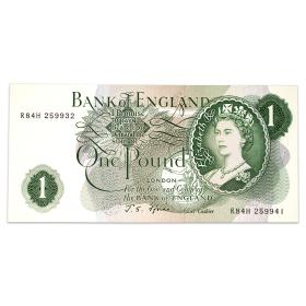 Rare £1 British Banknote Error of Mismatched Numbers