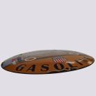 American 1930s Art Deco Porcelain Enamel Union Gasoline Convex Sign