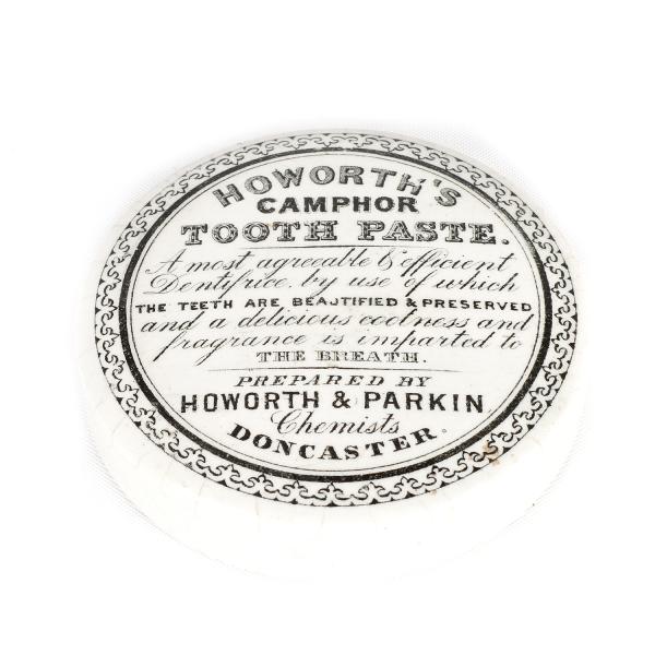 Antique Vitorian Ceramic Toothpaste Pot Lid