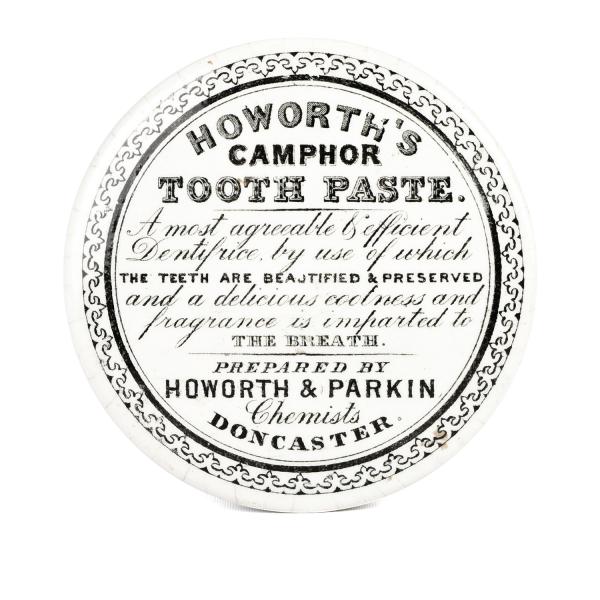 Antique Vitorian Ceramic Toothpaste Pot Lid