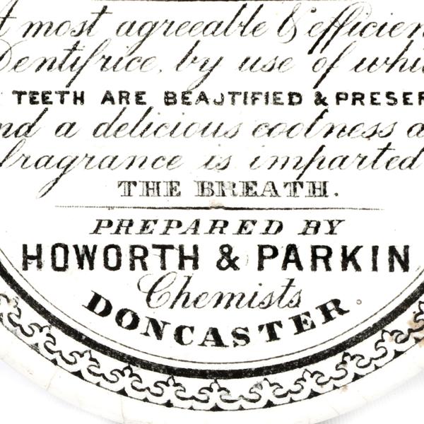 Antique Vitorian Ceramic Toothpaste Pot Lid