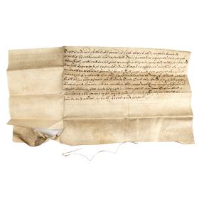 Rare 17th Century Vellum Financial Obligation Bond