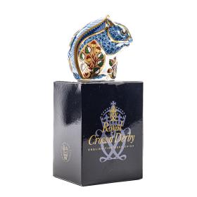 Royal Crown Derby Ceramic Squirrel Paperweight