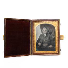 Antique 1840's Cased Daguerreotype Portrait Photograph