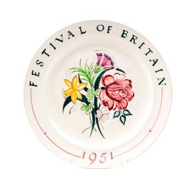 Vintage 1950's Festival of Britain Ceramic Plate by Poole Pottery