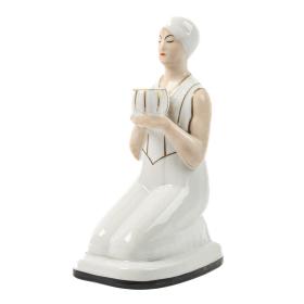 Vintage Art Deco 1930's Ceramic Figural Candle Holder