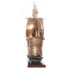 Unique Antique Large Copper Model Galleon