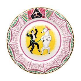Clarice Cliff and Laura Knight Art Deco Circus Plate