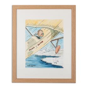 Original Humerous Watercolour of the Paris-Dakar Rally