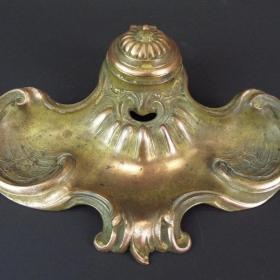 Brass Art Nouveau Italian style Inkwell
