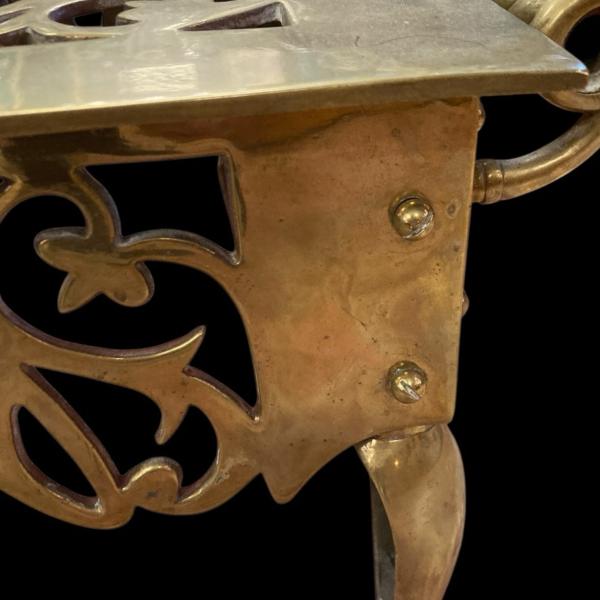 Victorian Brass Trivet Footman