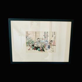 Japanese Rare Genuine Tsukioka Yoshktoshi Wood Block Print