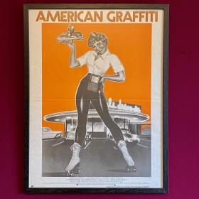 Rare Original Film Poster for American Graffiti 1973