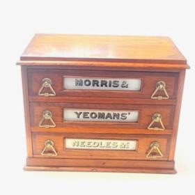 Morris & Yeomen's Sewing Needle Display Cabinet