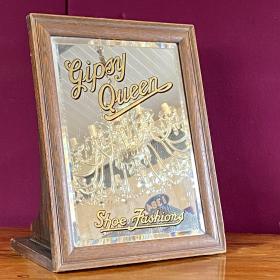 Gipsy Queen Shoes Antique Advertising Mirror