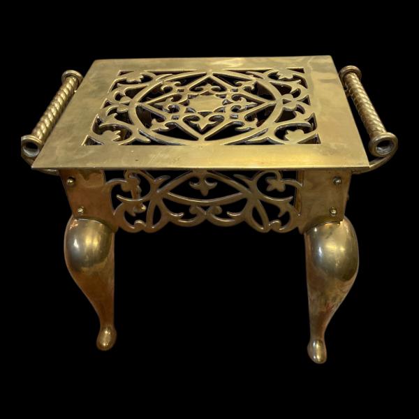 Victorian Brass Trivet Footman