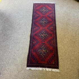 Medium Size Hand Knotted Afghan Runner Super Design And Colours