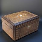 Belonged to Eric Morecambe - Victorian Inlaid Walnut Sewing Box (& Contents)
