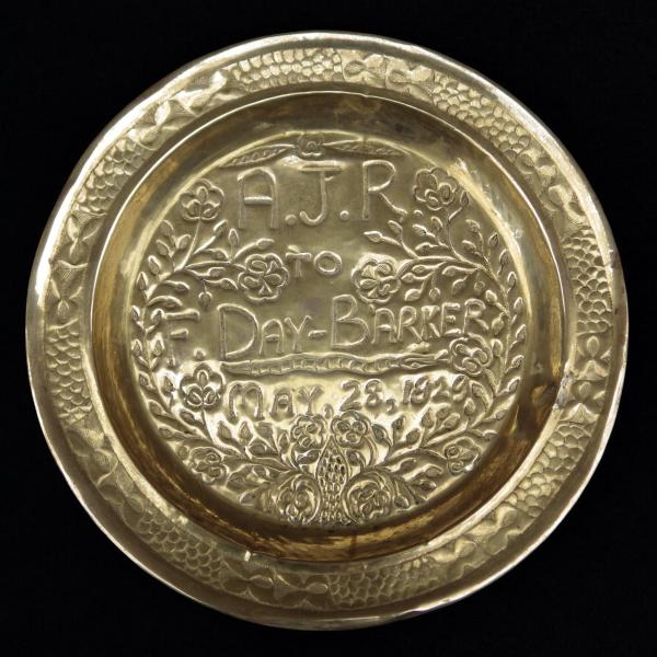 Efik Anglo African Rare Early 1900s Calabar Tribal Punch Decorated Brass Charger