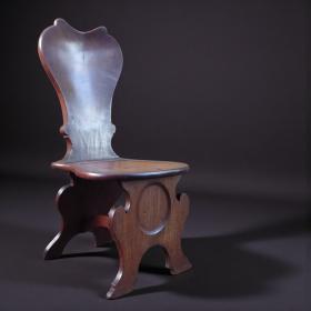 Antique Mid 18th Century George II Walnut Hall Chair