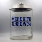 Antique Early 20th Century Vintage Advertising Meredith & Drew Biscuit Jar