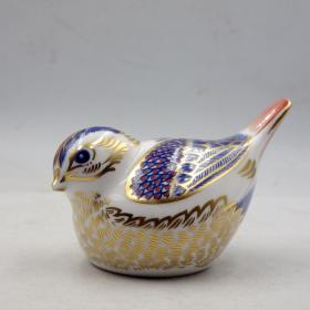 Royal Crown Derby Goldcrest Bird Porcelain Paperweight