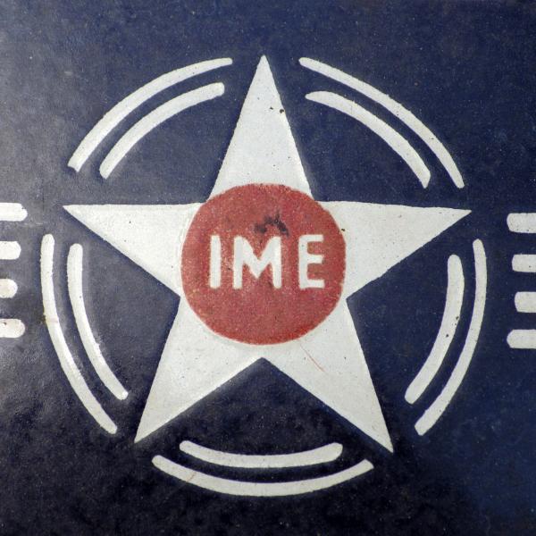 Original Vintage Interlines Motor Express Advertising Enamel Sign