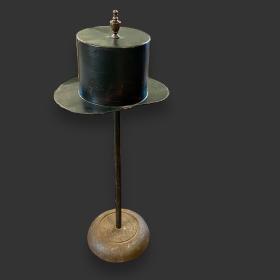 Antiques Trade Advertising Top Hat on Stand