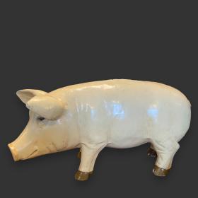Large Vintage Fibreglass Butchers Shop Pig