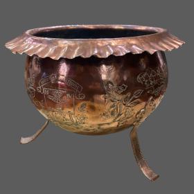19th Century Large Copper Jardinere