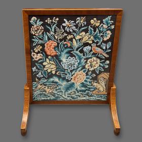 Regency Style Mahogany Fire Screen