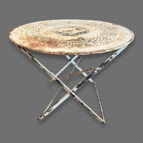 French Antique Wrought Iron Garden Table