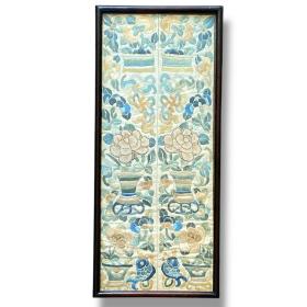 Framed Chinese Embroidery Silk Panel