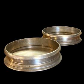 Pair of Heavy Brass Indian Urli Bowls