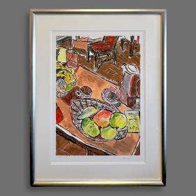 Bob Dylan Pencil signed Ltd Edition (2011) "Still Life with Peaches" With COA