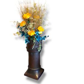 Large Salt-Glaze Crown Chimney Pot