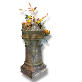 19th Century Terracotta Chimney Pot With Crown