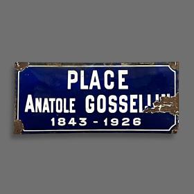 Antique French Blue Enamel Street Sign