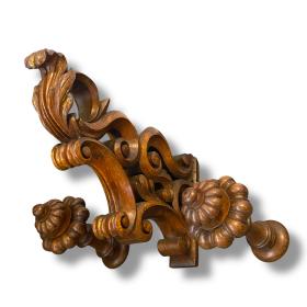 French Antique Walnut Ciel de Lit and Hold Backs