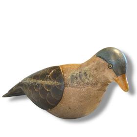 Vintage Folk Art Wooden Decoy Pigeon