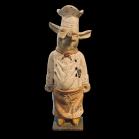 Vintage Cast Iron Butchers Shop Display Pig