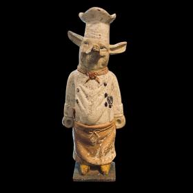 Vintage Cast Iron Butchers Shop Display Pig