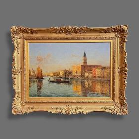Oil on Canvas - View of Venice - By Antoine Bouvard (Marc Aldine ) Circa 1930
