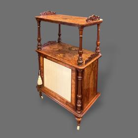 Victorian Burr Walnut Music Cabinet